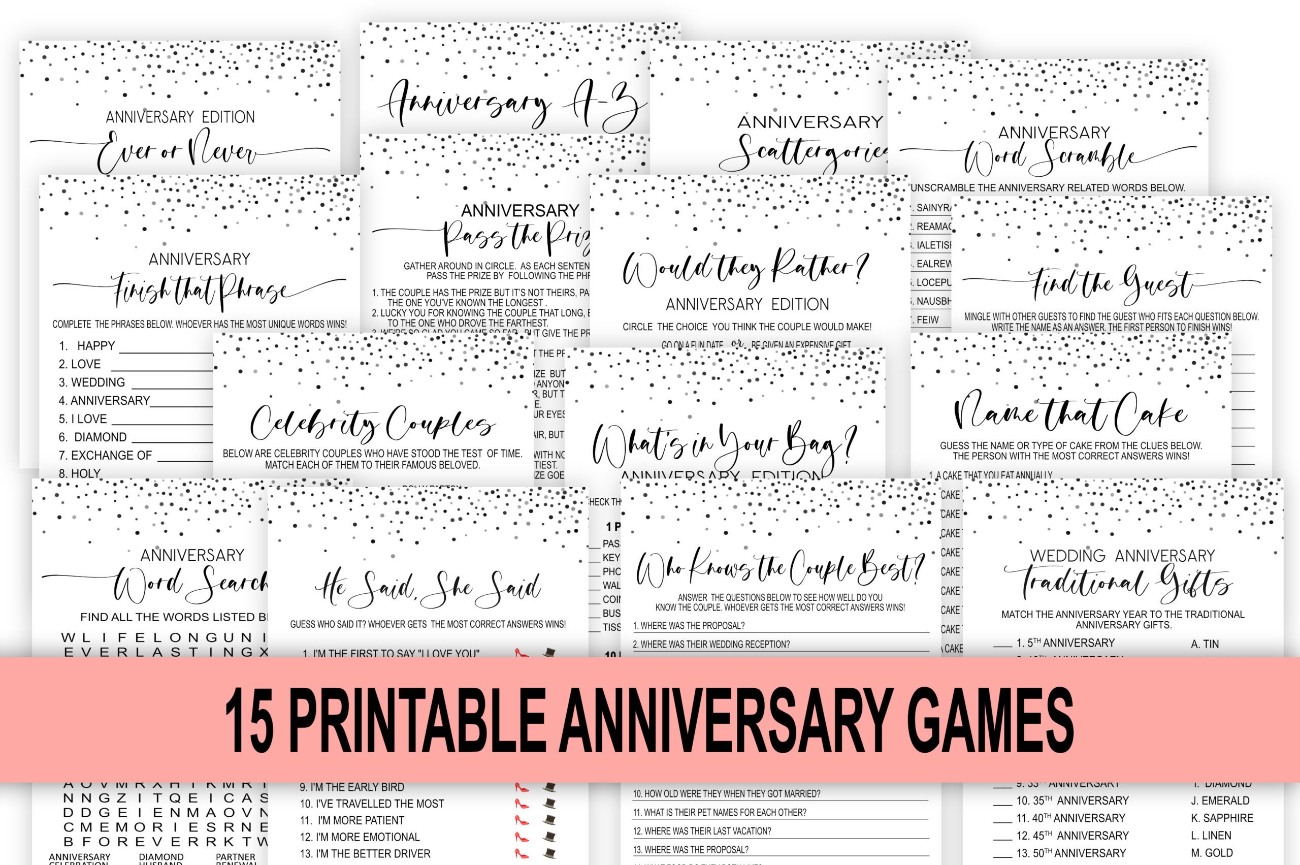 ANNIVERSARY GAMES 15-1 Anniversary Games Bundle Pack 10th