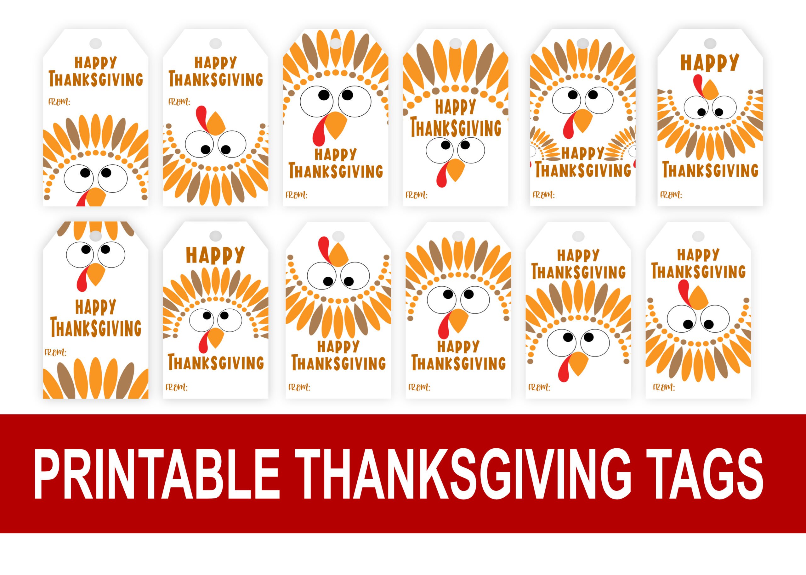 Gift Tags | Favor Tags Happy Thanksgiving Tags Digital