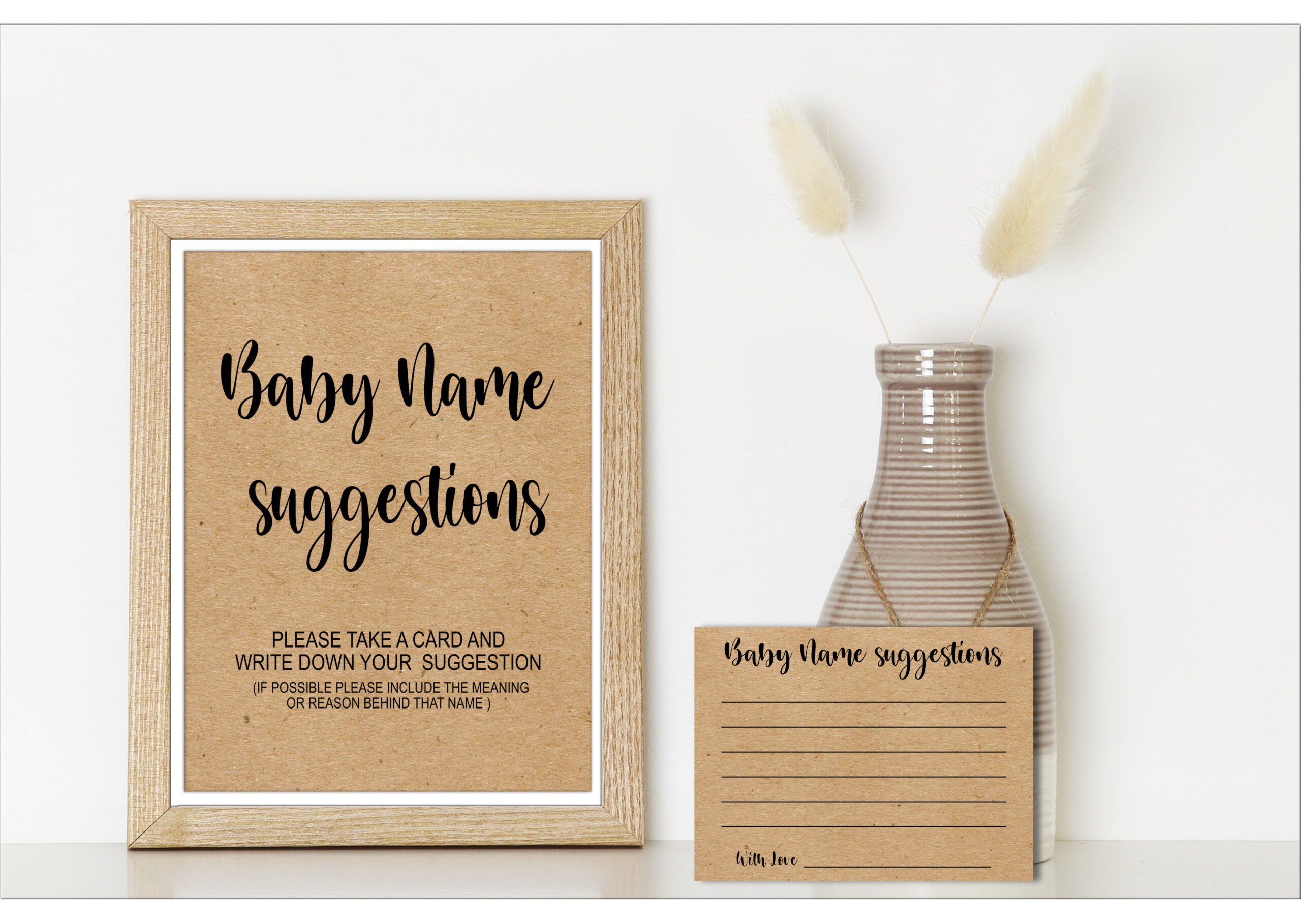 Baby Shower Games BABY NAME SUGGESTIONS SIGNS Baby Shower Activity