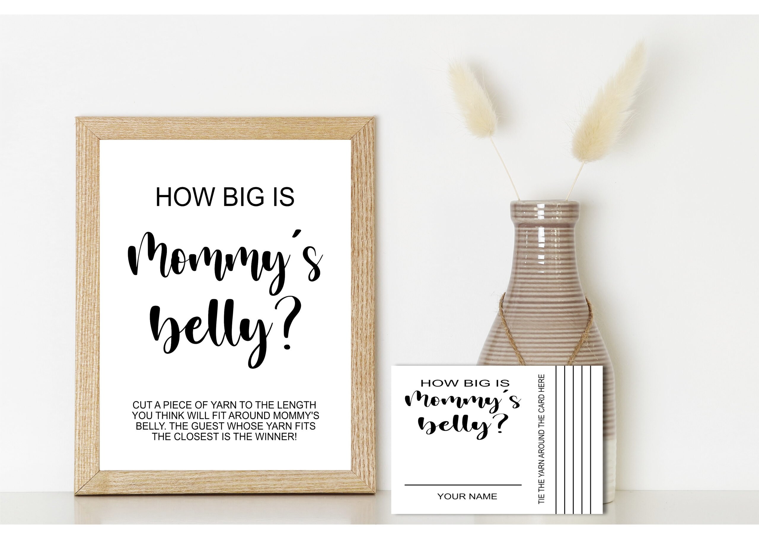 Baby Shower Games How Big is Mommy’s Belly Game Baby Shower Game