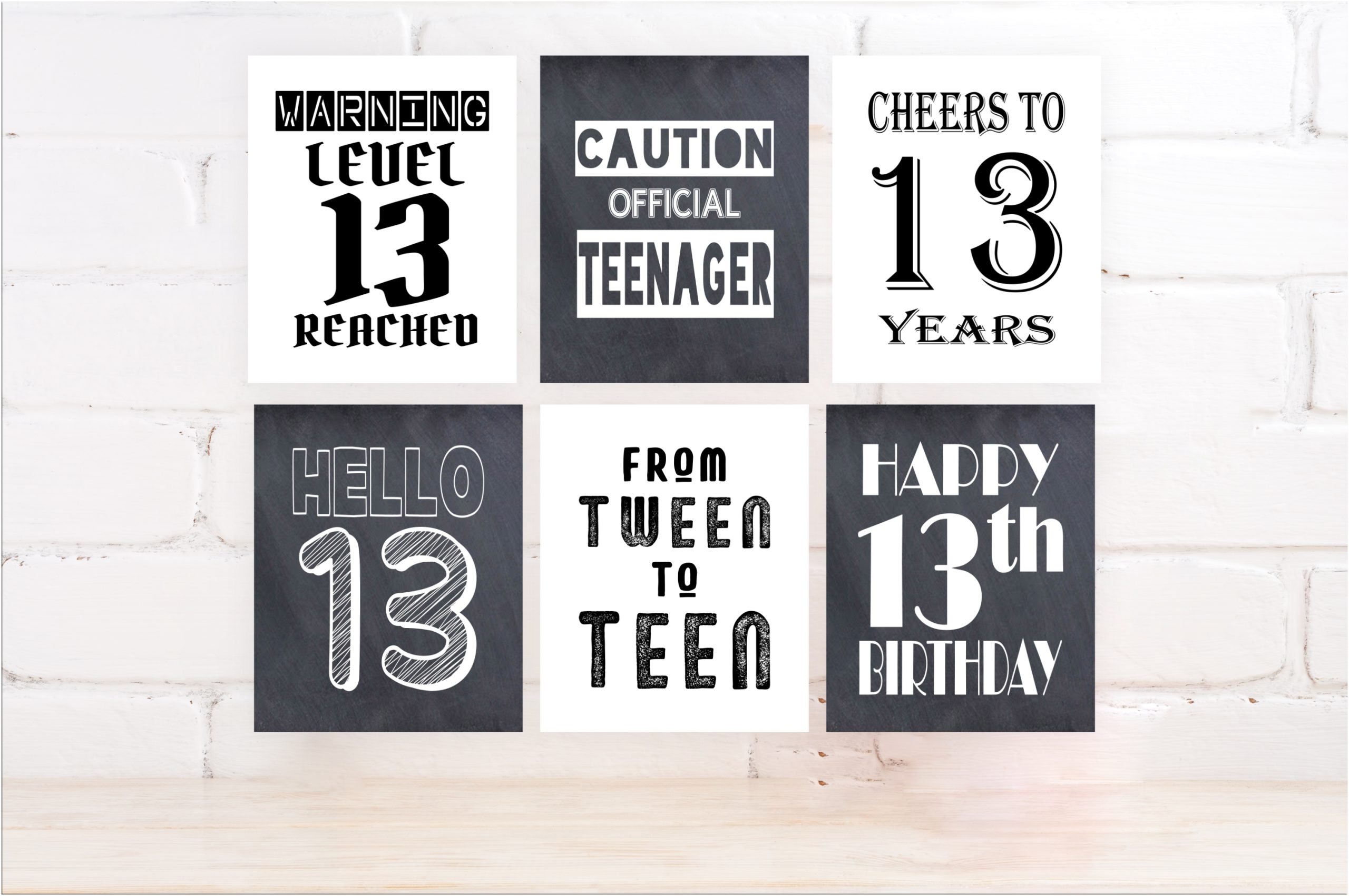 BIRTHDAY 13th Birthday Signs Decor Bundle – Birthday Party Decorations – 13th Birthday Posters – PRINTABLE 13th Birthday Celebration