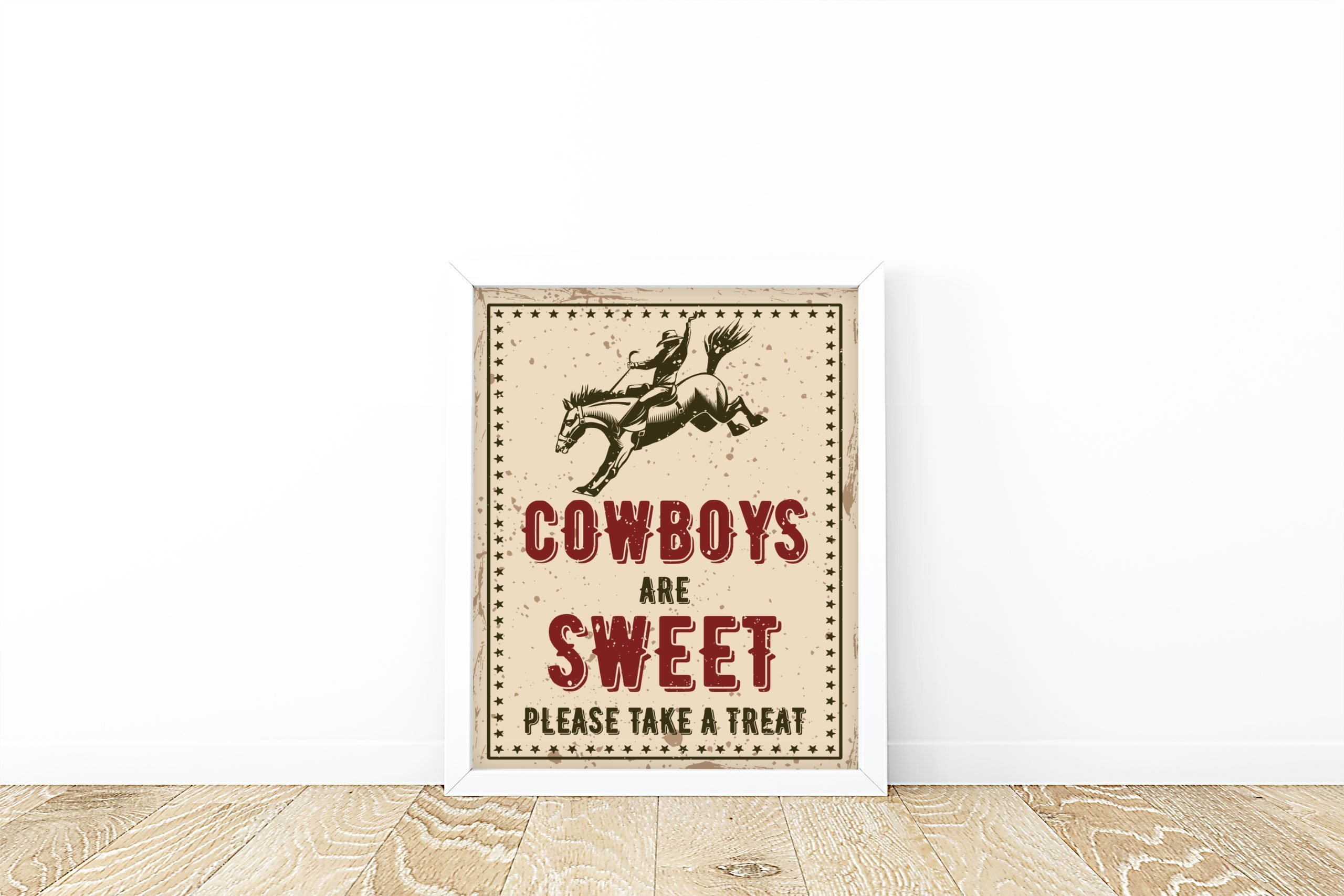 DECOR | SIGNS Sweet Cowboys Rodeo Table Decor Sign – Printable Digital Download” Baby Shower Sign