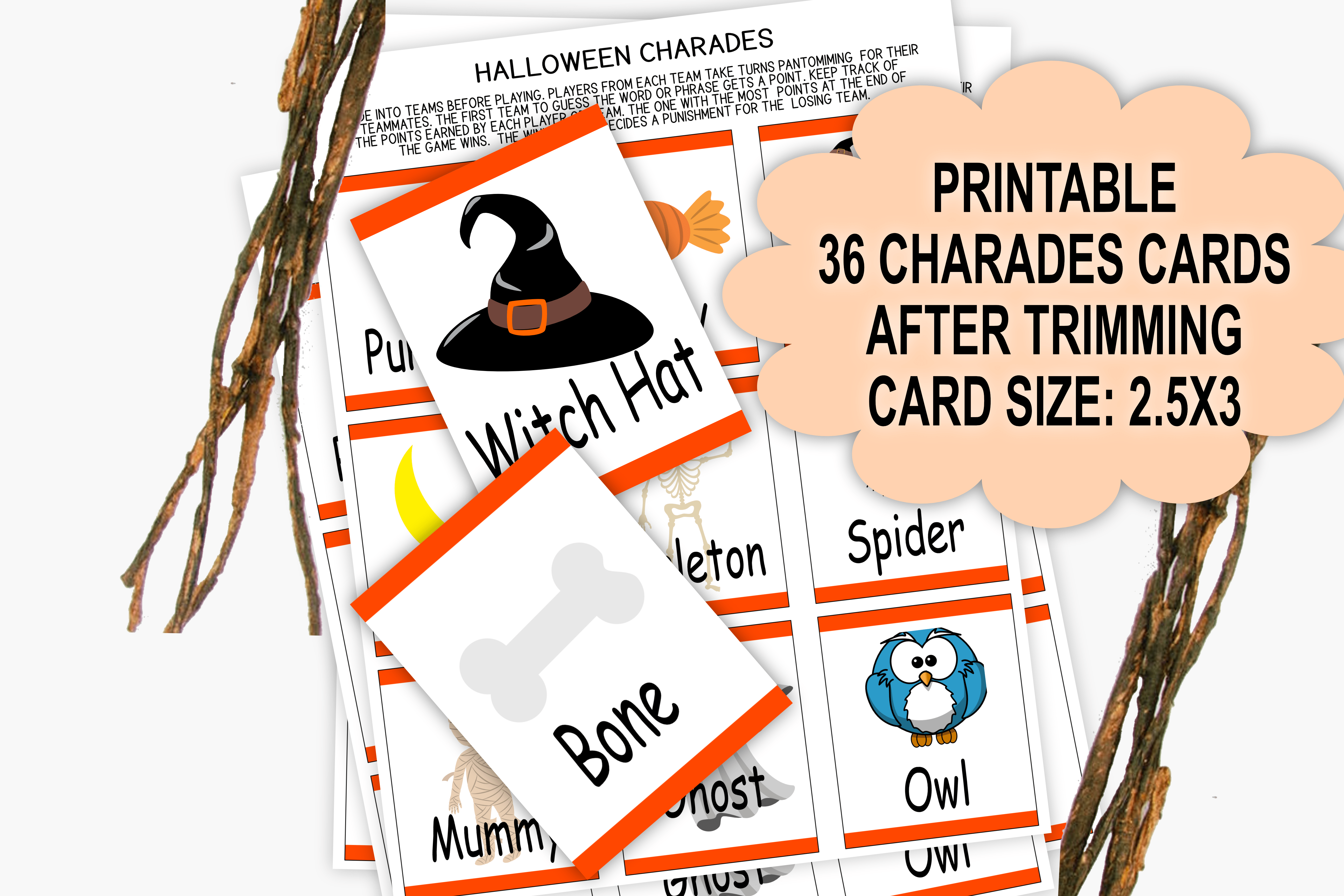 Halloween Spooky Fun for All: Printable Halloween Games Bundle for Adults and Kids Adults
