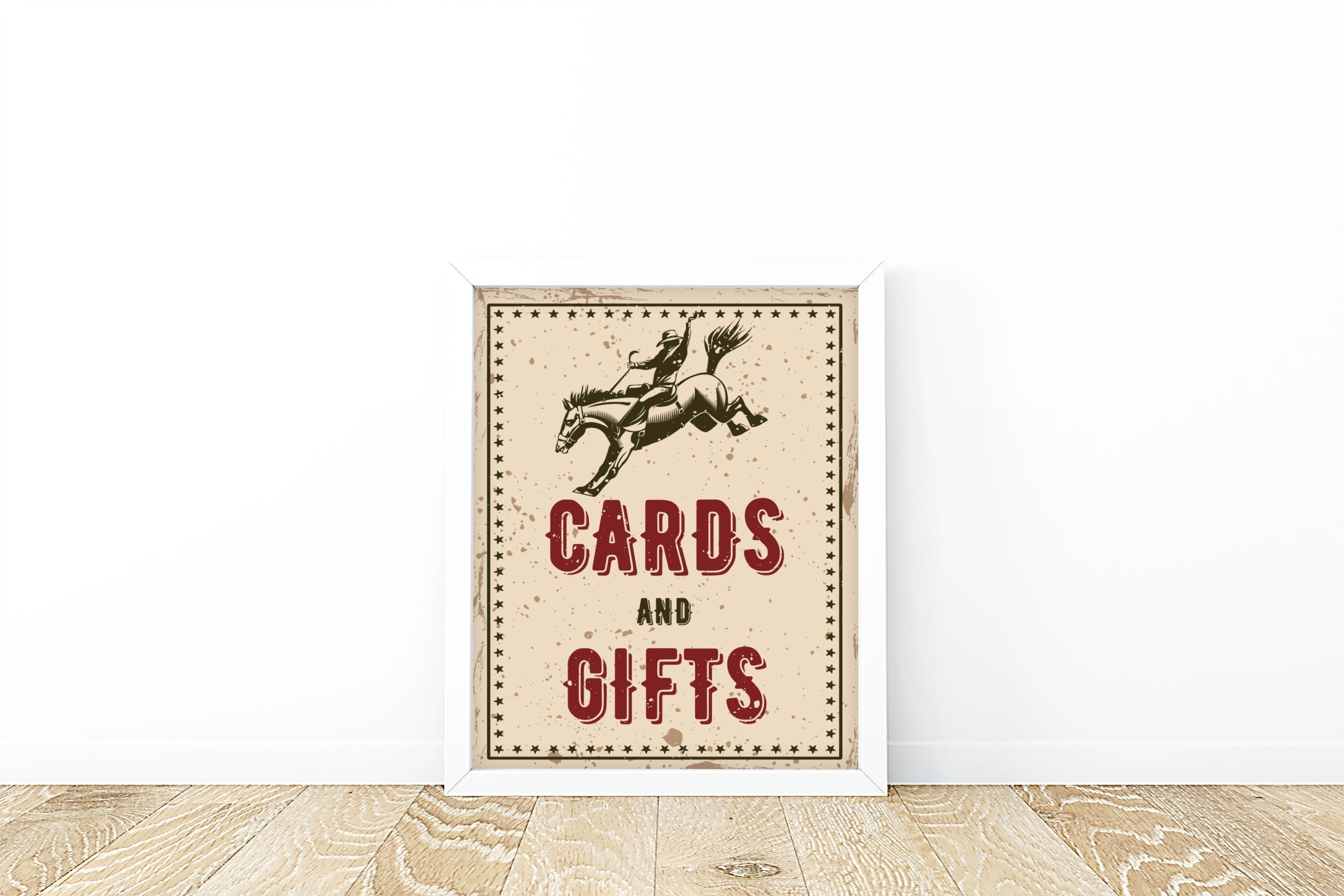 DECOR | SIGNS Rodeo Cards and Gifts Sign – Cowboy Party Decor – PRINTABLE Digital Download Baby Shower Gift Display