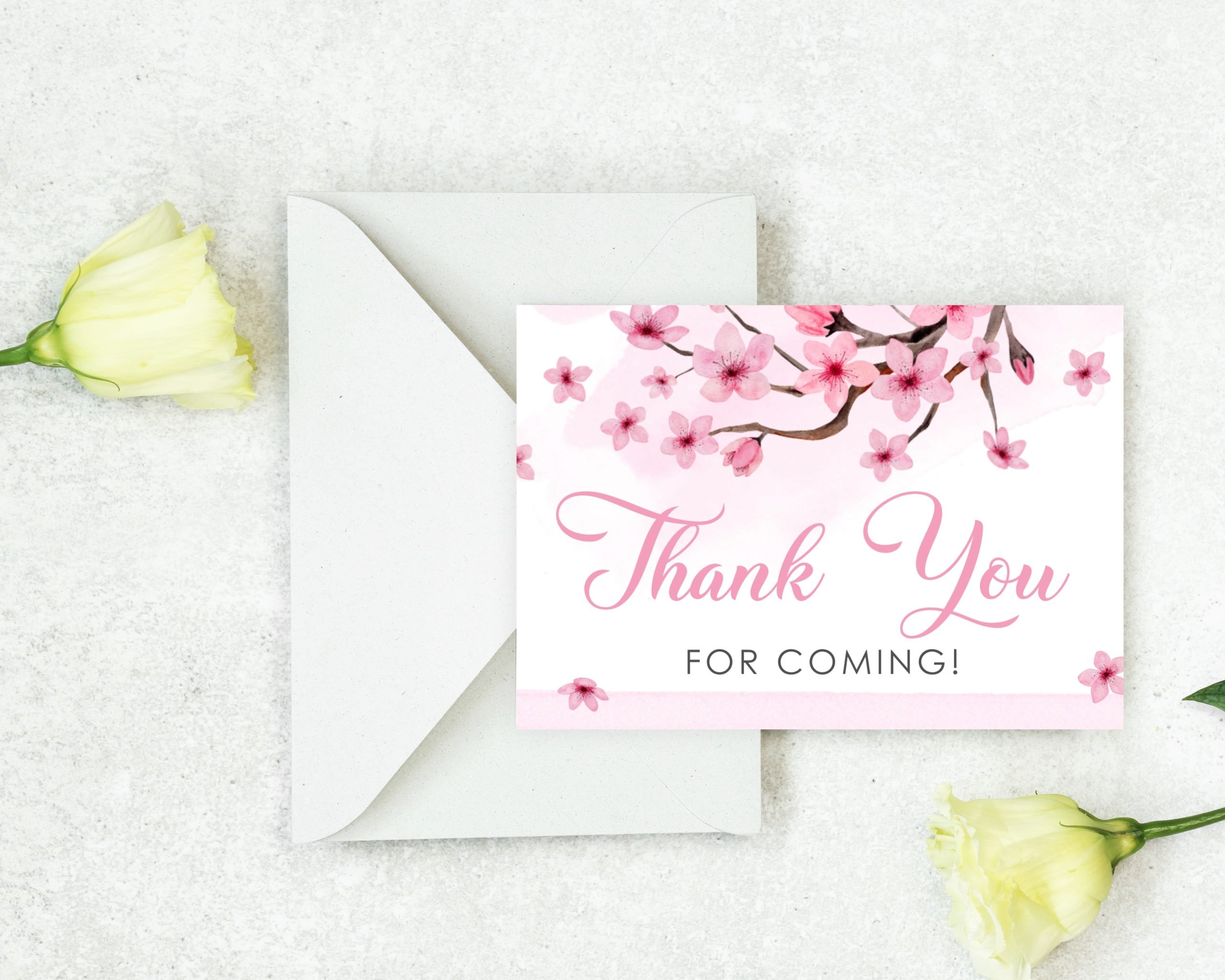 BABY SHOWER Editable Cherry Blossom Baby Shower Invitation Set – Pink Floral Diaper Raffle, Thank You Card, Books for Baby – Corjl Template Baby Shower Printables.