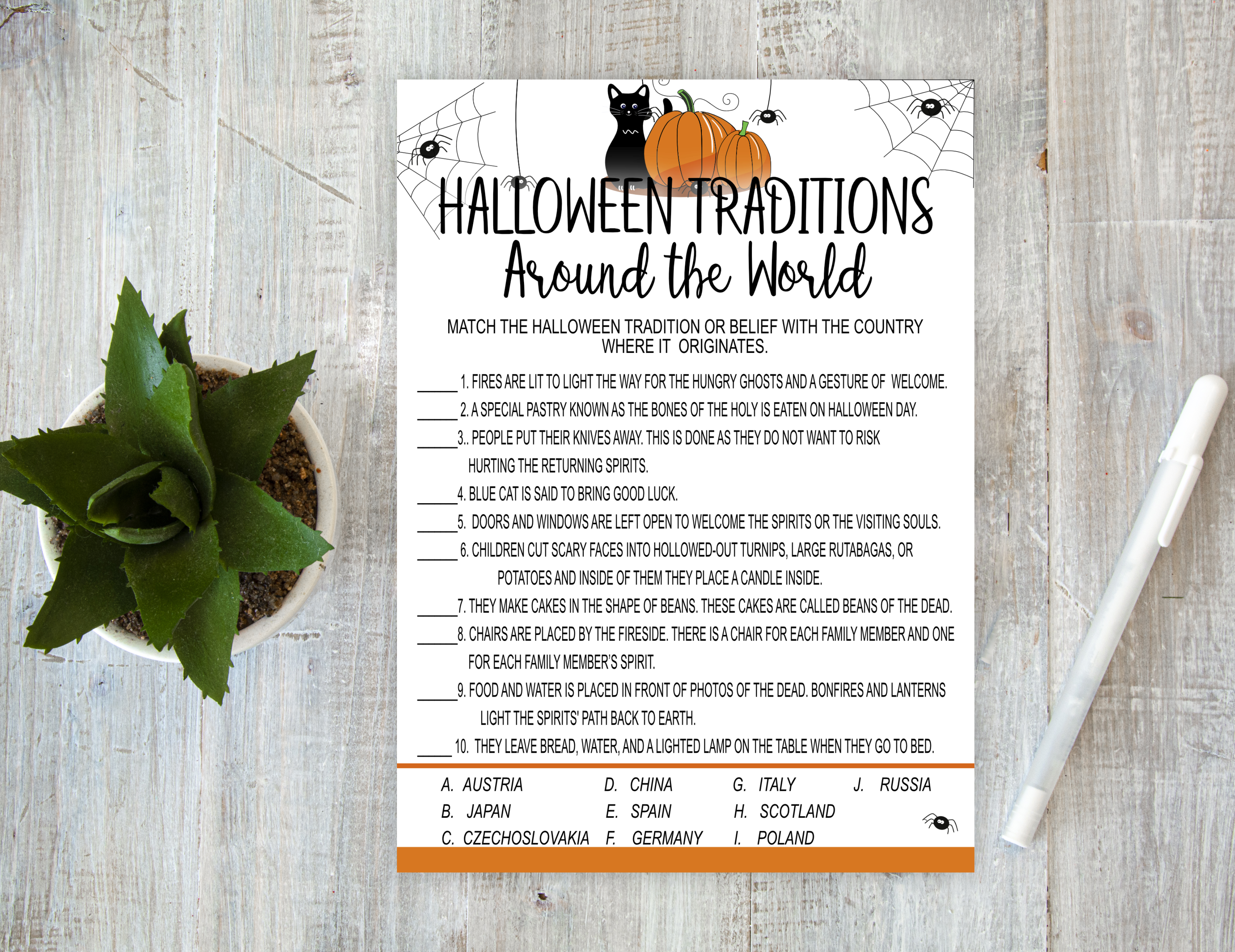 Halloween Halloween Traditions Around the World, Fun Game Cultural Halloween Game